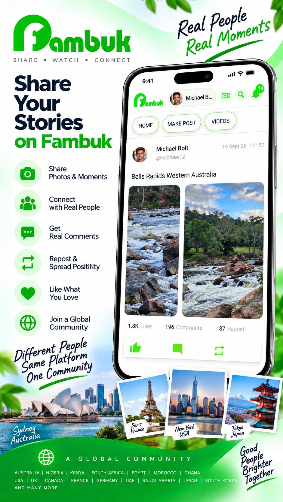 Share posts and moments on Fambuk